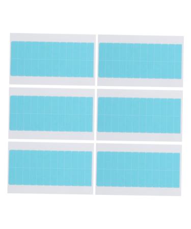 NOLITOY Hair Extension Supplies 6 Sheets Double Sided Adhesive Hair Extension Wig Pu Water Proof Double Sided Hair Tape