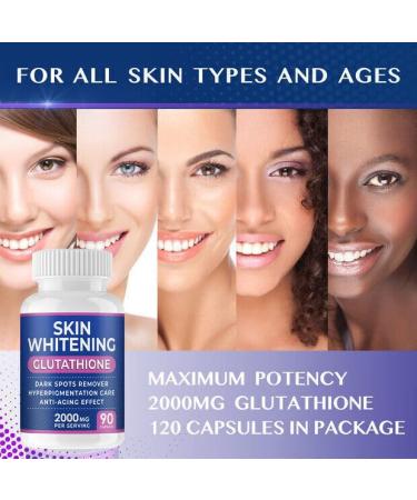 ROCKPEAK Skin Whitening Glutathione 2000 mg - Brightening Pills | 90 Capsules for Radiant Skin - Fast International Shipping - Buy Online on SooperMarket.com