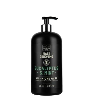 Eucalyptus & Mint All in One Wash 1-Litre Men's Grooming by Scottish Fine Soaps