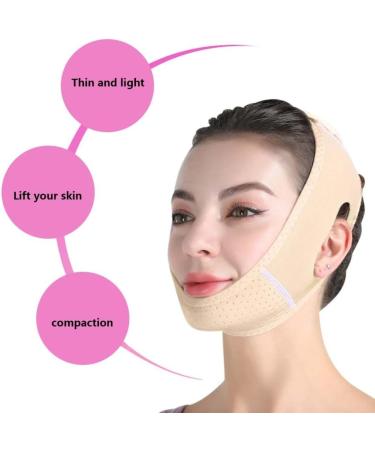 Double Chin Reducer V Line Face Lifting Mask Adjustable Soft V Shaped Chin Strap Reusable Face Strap Chin Lifter for Double Chin(Skin Color) - Buy Online on SooperMarket.com