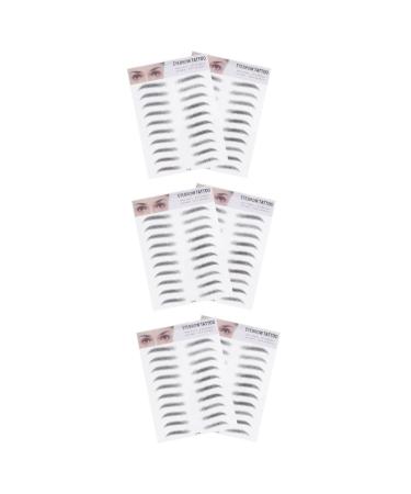Beavorty 6 pcs 3d eyebrow stickers 4d hair- like eyebrows eyebrow tattoo stickers Woman Man Makeup Tool