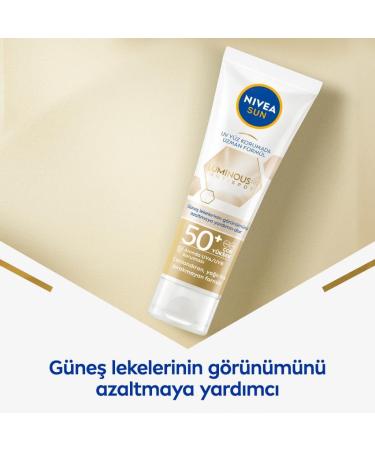 Nivea Sun Anti-Pigment Spots Sunscreen SPF 50+ | Moisturizing Non-Fatty Face Sunscreen | UV Protective Luminous630 | 40ml - Buy Online on SooperMarket.com