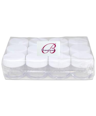 Beauticom 7g Thick Wall Clear Acrylic Jars - Leak Proof Cosmetic Storage (24 Sets) for Creams Salves & Scrubs - International Shipping - Buy Online on SooperMarket.com