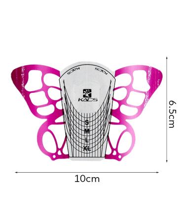 100pcs Butterfly Nail Forms Tips for Gel/Acrylic Extensions - Manicure Tool Set | International Shipping - Buy Online on SooperMarket.com
