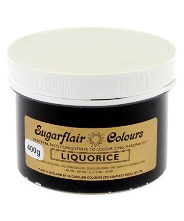 Sugarflair BULK 400 gram Concentrated Food Colour Paste Gel Cake Decorating. Red Green Yellow Pink Blue Black (Liquorice Black)