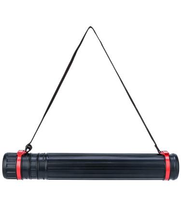 TRANSON Small Poster Storage Tube Extendable for Documents Blueprints Artworks Scrolls 1 Pack-Red Ring