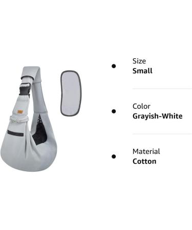 Cuby Dog Carrier Bag for Small Dogs | Breathable Cotton Travel Bag | Safe & Convenient for Pets (Gray-White) - Buy Online on SooperMarket.com
