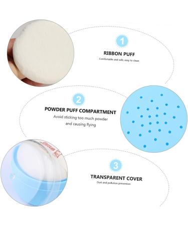 GAFOKI 6pcs Body Powder Puff Set - Travel Dispenser with Assorted Color Puffs - Buy Online on SooperMarket.com