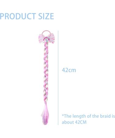 Set Of 8 Colorful Braid Hair Ties Ponytail Elastic Bands Bow Ties Colorful Synthetic Wigs Hair Accessories For Girls Suitable For Prom Party Cosplay - Buy Online on SooperMarket.com