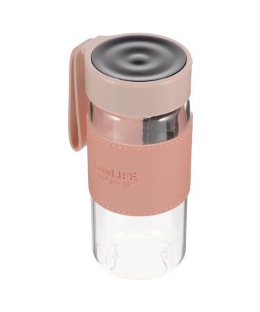 Ciieeo 3pcs Tea Cup with Septum Glass Drinking Bottle Glass Milk Container Travel Tea Mug with Strainer Glass Drinking Mug High Boron Glass Portable Water Container Pink Child 17.2X7X7CMx3pcs Pinkx3pcs