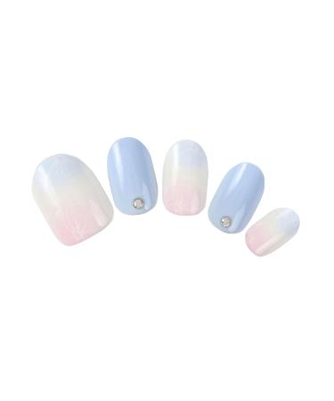Kiss New York Press and Go False Nails - Full Cover Nails Tips with Self Adhesive Tabs (Blue Sky) - Buy Online on SooperMarket.com
