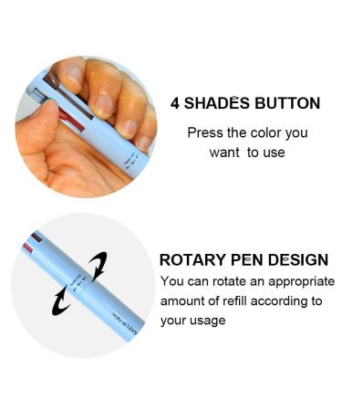 4 in 1 Multi-Function Makeup Pen - Eyebrow Pencil Eyeliner Lip Liner & Highlighter - Waterproof All-in-One Makeup #02 | Shop Internationally - Buy Online on SooperMarket.com