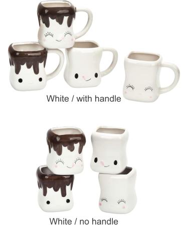 djuna Cute Marshmallow Cups Hot Chocolate Mugs Hot Cocoa Mugs Marshmallow Anniversary Wedding Christmas Valentine Birthday (no handle) #2 - Buy Online on SooperMarket.com