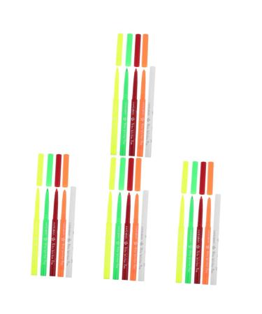 Baluue 20 Pcs Halloween Paint Pen Eyeliner Fluorescence Eyeliner Pencil Fluorescence Eyeliner Pen Plastic 12.00X0.80X0.80CMx4pcs Assorted Colorx4pcs