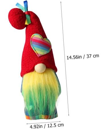 Cabilock 2pcs Heart Doll Party Figurine Delicate Office Lovely Rainbow Adorable Gnome Colorful Colorfulx2pcs 37x12.5cmx2pcs - Buy Online on SooperMarket.com