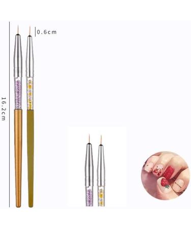 Jilibaba Nail Art Brush Set - 3 Piece Carved Pen & Crystal Liner for DIY Detailing and Painting - Buy Online on SooperMarket.com