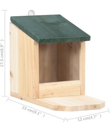 vidaXL 4x Firwood Squirrel Houses Garden Forest Wild Animals Wooden Holder Squirrel Peanut Butter Feeder Food House Feeding Station Box - Buy Online on SooperMarket.com