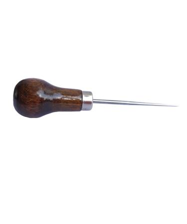 ZLKSKER Wooden Handle Scratch Awl for Leather Punch Hole or DIY Handmade (Gourd Awl ) -1pcs