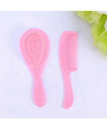 EXCEART Baby Shower Brush Set - Shampoo Dispenser, Exfoliator & Safety Comb for Newborns and Toddlers - Pink - Buy Online on SooperMarket.com