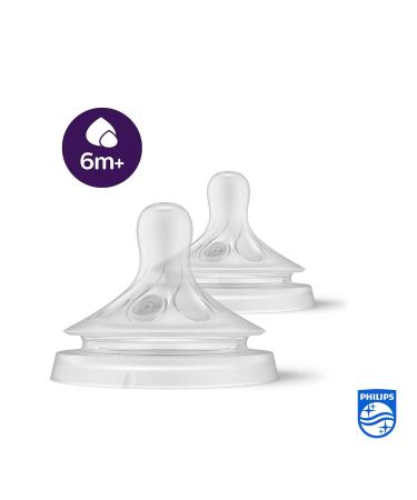 Philips Avent Natural Response Baby Bottle Suckers - 2x Flow Thickness 6 BPA-free for 6+ Months (SCY966/02) - International Shipping Available - Buy Online on SooperMarket.com