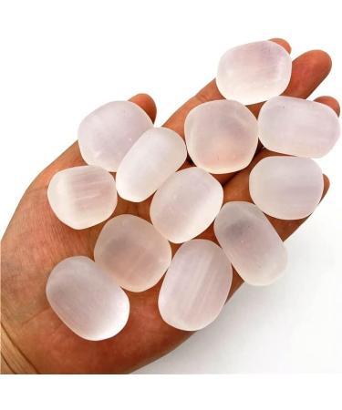 100g Natural White Selenite Gypsum Tumbled Stones Lots Bulk Reiki Polished Crystals Decor Stones - Buy Online on SooperMarket.com