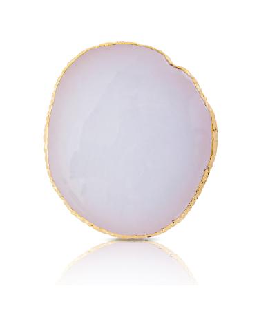 WLLHYF Nail Art Palette Resin Nail Art Painting Mixed Color Palettes Irregular Makeup Plate Nail Plates Tool Gold Edge Nail Holder for Makeup Beauty Nail Art Hand-Painted Toning True Pink