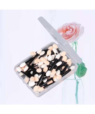 KALLORY 50 Pcs Sponge Makeup Applicator Long Eyeshadow Cosmetic Eye Shadow Brush Set Size 1 Black - Buy Online on SooperMarket.com