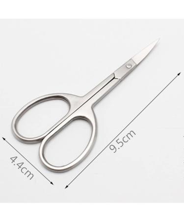 Professional Stainless Steel Eyebrow Nose Cuticle Scissor Curved Blade Nail Manicure Hairs False Eyelashes Trimmer Sharp Scissors - Buy Online on SooperMarket.com