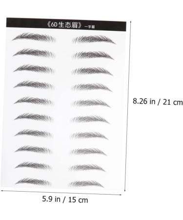 Housoutil Black Eyebrows 2 Pairs Simulation Eyebrow Stick-on Brows Artificial Eyebrow Patch Eyebrow Stickers Water Proof 3d - Buy Online on SooperMarket.com