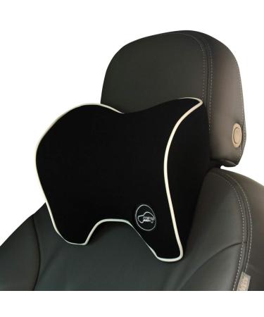 Auto neck pillow for driving car seats headrest pillow car neck pillow neck support and resting pillows for driving travel car seat headrest pillow for sleeping with memory foam - black