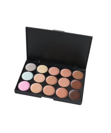 15 Colors Cream Contour Foundation Concealer Palette Kit with 11pcs Bamboo Brush - Buy Online on SooperMarket.com