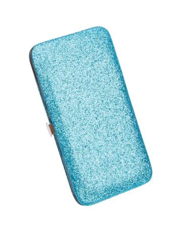 Tweezers Storage Cases Rectangle Eyelash Curler Protective Box Eyelash Tweezers Scissors Organizing Bags for Home Supplies Blue