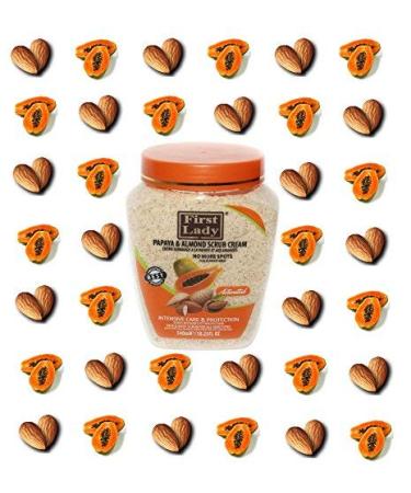 First Lady Activated Papaya & Almond Scrub Cream 540 ml & Herbal Hair Oil 30 ml - Stain-Free Face & Body Care | International Shipping Available - Buy Online on SooperMarket.com