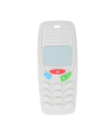 Silicone Baby Teething Toy - Mobile Phone Shaped Chew Toy (Milky White) - Buy Online on SooperMarket.com