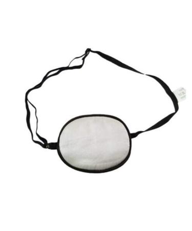 Adult/Child Breathable Adjustable Strabismus Silk Eye Patch Pad Amblyopia Corrected Single Eye Mask for Lazy Eye(Silver Gray)