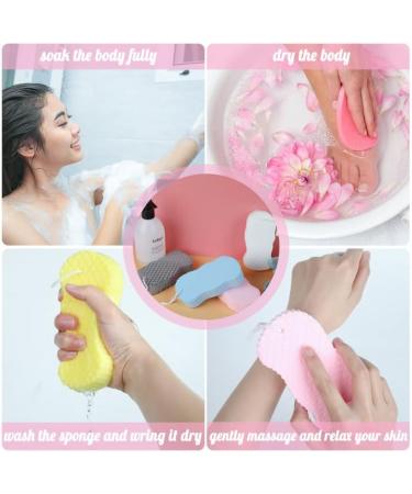 6 PCS Ultra Soft Exfoliating Bath Sponge Set with Sticky Hooks - Ideal for Adults, Children, and Pregnant Women - Buy Online on SooperMarket.com