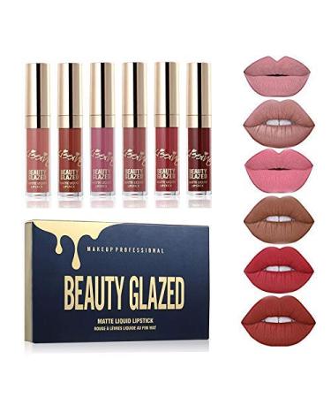 Beauty Sexy 6PCS/ Matte Lip Gloss Sexy Liquid Lipstick Waterproof Long Lasting Moisturizer Professional Lips Balm Makeup 13