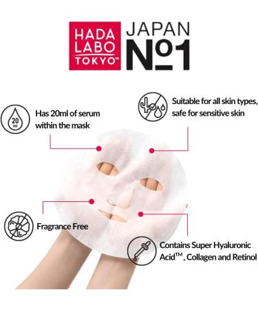 Hada Labo Tokyo Red Anti-Ageing Sheet Mask in Sachet - Buy Online on SooperMarket.com