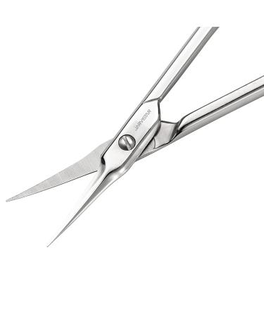 JARVISTAR Extra Fine Small Nail Scissors - Stainless Steel Cuticle Manicure Pedicure Grooming Tool for Women - Fingernail, Toenail, Eyelash, Eyebrow, Dry Skin - Curved Blade 3.66 Inch - Buy Online on SooperMarket.com