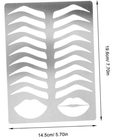 Mikinona Eyebrow Template Eyebrow Shaper Kit Eyebrow Mold Eyebrow Practice Template Stainless Steel Lipstick - Buy Online on SooperMarket.com