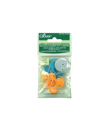 Clover 3109 Jumbo Locking Stitch Markers  blue  orange