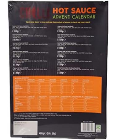 24 Days of Hot Sauce - Chilli Lovers Advent Calendar - Box - Buy Online on SooperMarket.com