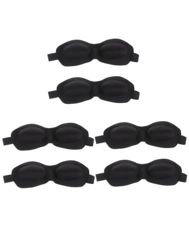 Masks 6 Pcs 3D Stereo Goggles Mens Men Sleeping Work Eye Night Eye Sleeping Eye Sleep Eye Sleeping Eyeshade Portable Blindfold Black Cotton Male Eva Blindfold Blackx3pcs 1 Count (Pack of 1)
