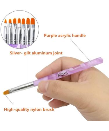 Professional 7-Part Nail Art Brush Set with Nail Shaver - Perfect for Gel & Acrylic Nail Designs - Buy Online on SooperMarket.com