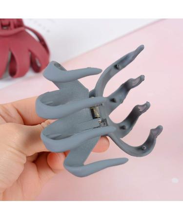 UTENEW Set of 6 Medium Hair Claw Clips - No-Slip Grip Octopus Jaw Clips for Thick Hair - Daily Hairstyle Accessories (6 Colors) - Buy Online on SooperMarket.com