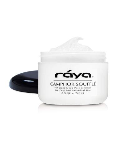 Raya Camphor Souffl Facial Cleanser 8 oz (101) | pH Balanced Face Wash for Oily Blemished and Break-Out Skin | Helps Reduce White-Heads and Black-Heads and Clear Clogged Pores