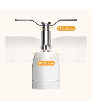 Bonlux 200W Ceramic Reptile Heat Lamp Holder with ON/Off Switch - E27 Base Rotatable Light Holder for Turtle Snake Lizard - No Heat Bulb Included - Buy Online on SooperMarket.com