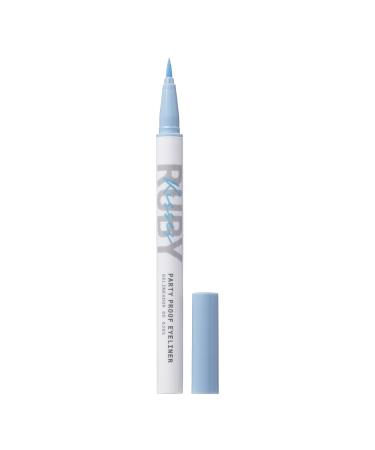 Ruby Kisses Party Proof Eyeliner  Pastel Colors Premium Felt-tip Waterproof Long-lasting Eyeliner (Dreamy Blue)