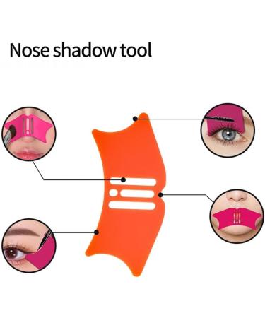 Eyeliner Stencils Wing Tips Face Make Up Stencils Nose Eyebrow Cheekbone Contour Stencils Reusable Makeup Eyelash Tool 1pcs Orange - Buy Online on SooperMarket.com