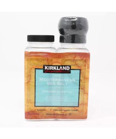 RKBROTHERS Kirkland Signature Mediterranean Sea Salt Grinder with Refill 737g 2 Pack
